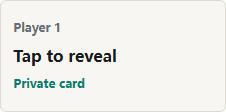 Private Player 1 card before the secret word is revealed